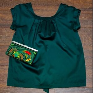 Emerald green low back Banana Republic top